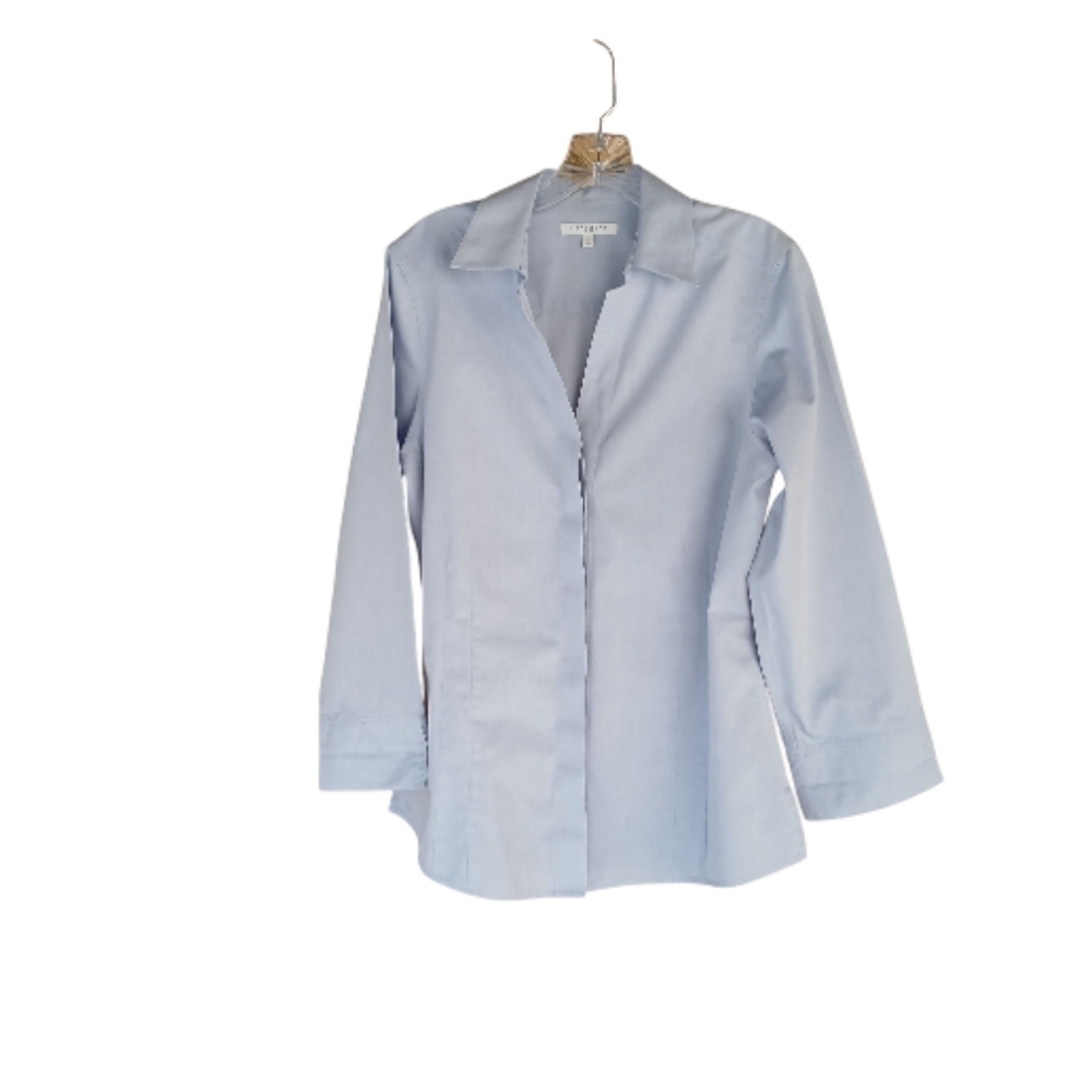 Foxcroft Light Blue Non Iron Cotton Shirt 12